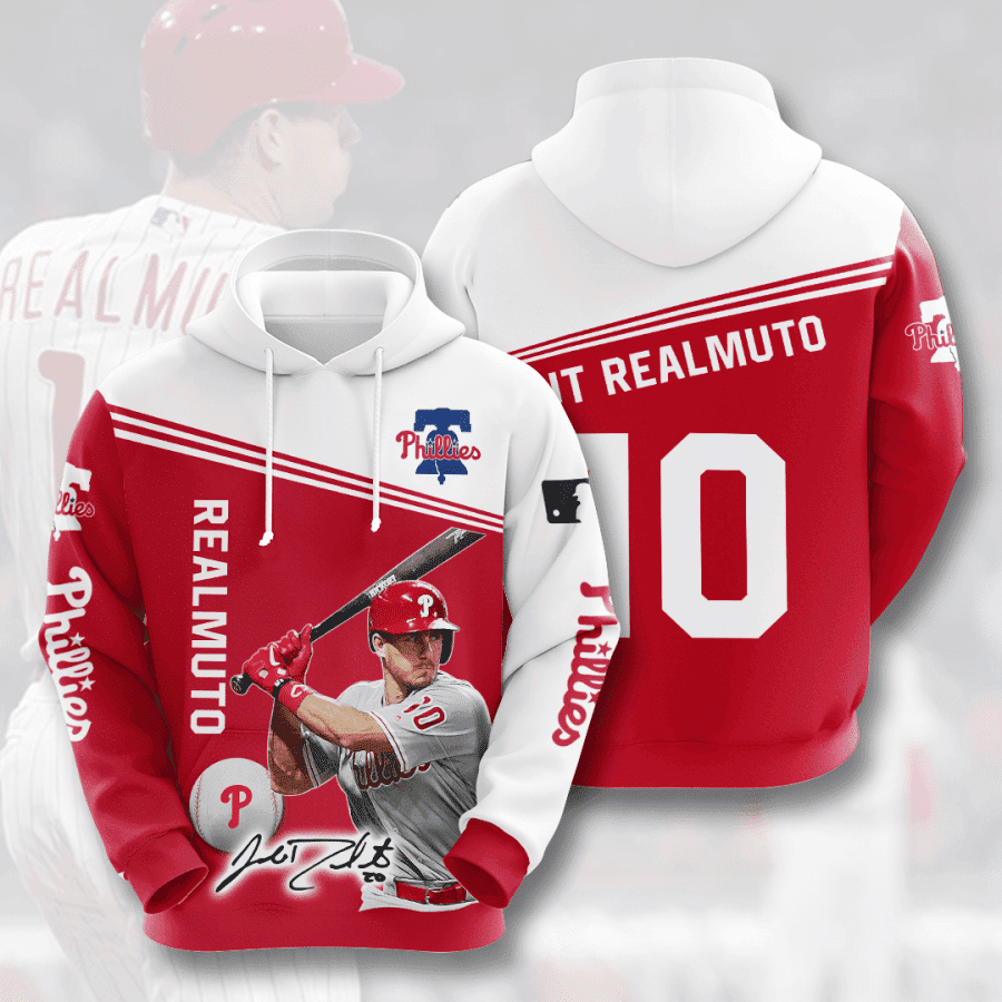 PHILADELPHIA PHILLIES JT Realmuto 3D All Over Print Hoodie & Zip Hoodie