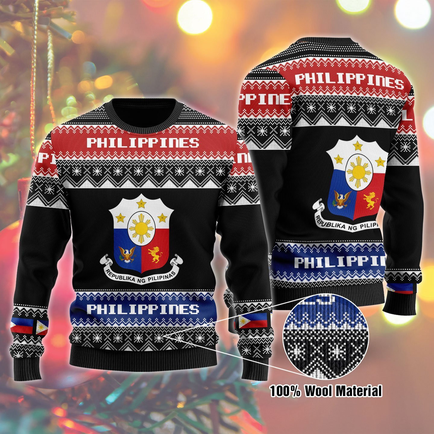 Philippines Ugly Christmas Sweater Perfect Holiday Gift