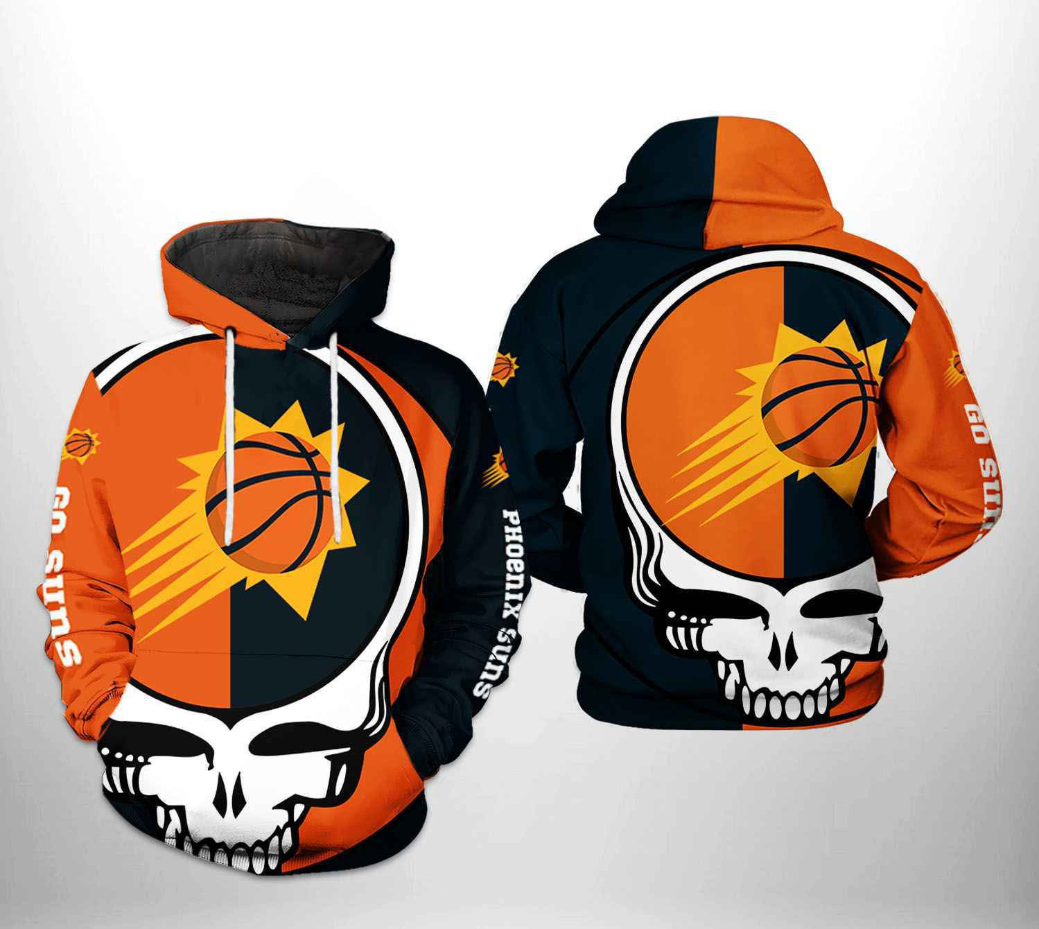Phoenix Suns NBA Grateful Dead 3D All Over Print Hoodie & Zip Hoodie