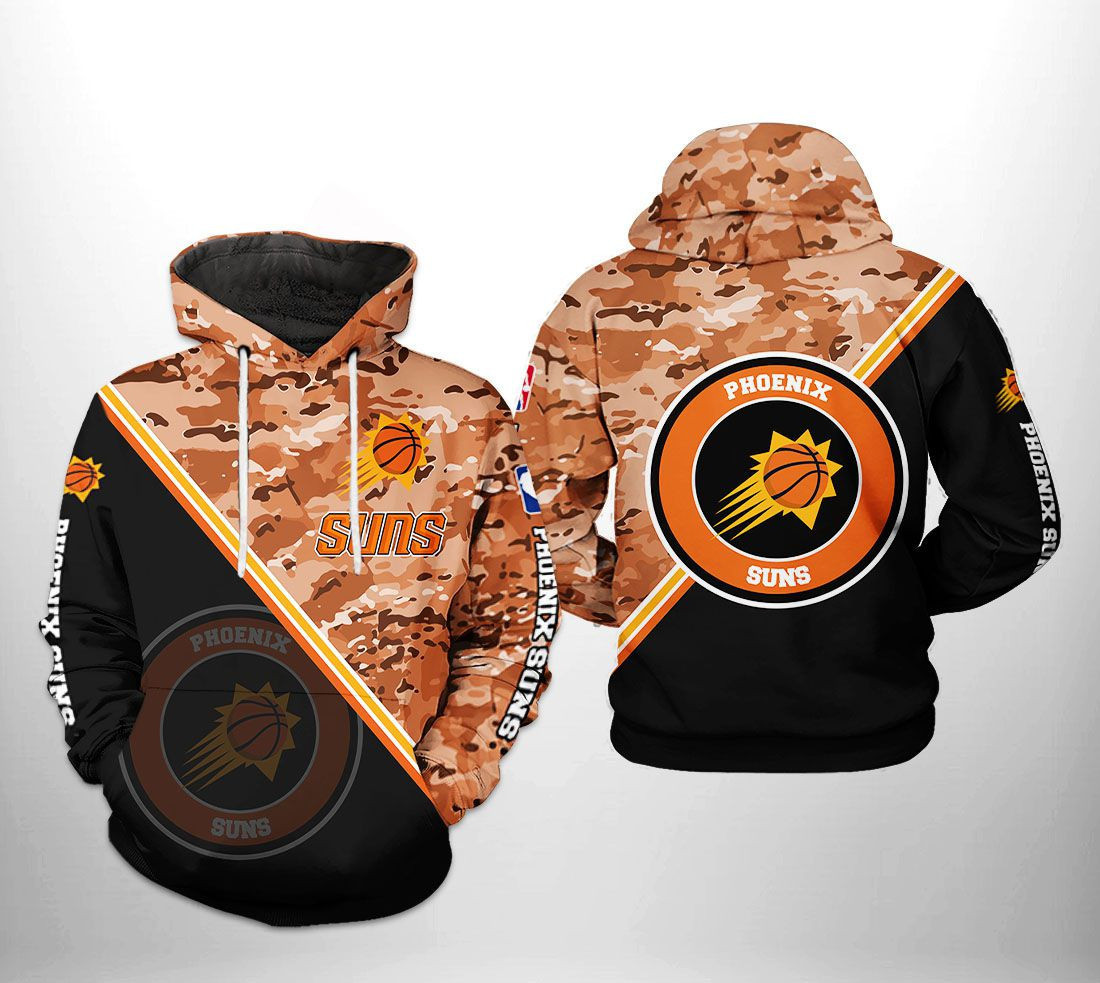 Phoenix Suns NBA US Camo Team 3D All Over Print Hoodie & Zip Hoodie