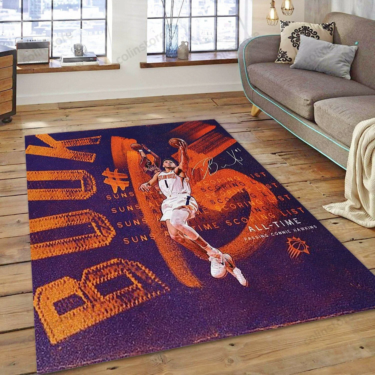Phoenix Suns Players 3D Rectangle Area Rug – Full Print Carpet For Living Room & Bedroom Home Decor