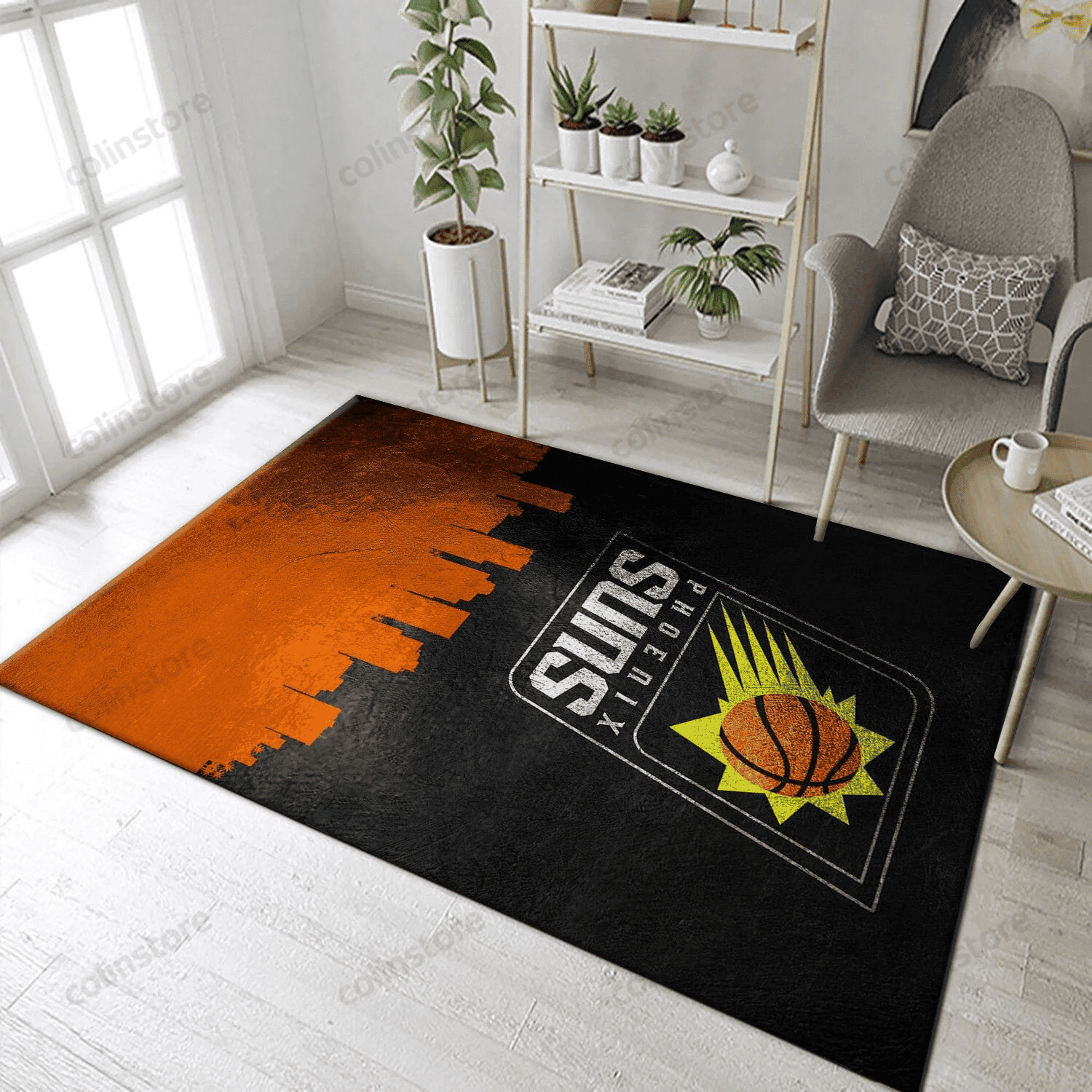 Phoenix Suns Skyline 3D Rectangle Area Rug – Full Print Carpet For Living Room & Bedroom Home Decor