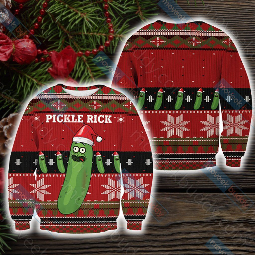 Pickle Rick For Unisex Ugly Christmas Sweater,