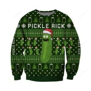 Pickle Rick Ugly Christmas Sweater, Perfect Holiday Gift