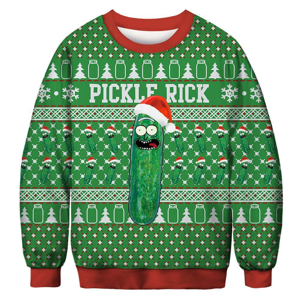 Pickle Rick Ugly Christmas Sweater, Perfect Holiday Gift