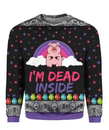 Pig I?M Dead Inside For Unisex Ugly Christmas Sweater,