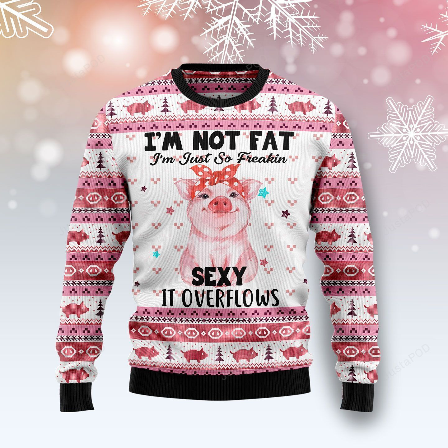Pig Overflows Ugly Christmas Sweater, Perfect Holiday Gift