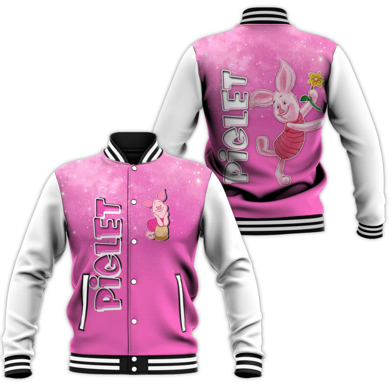Piglet Fashion Baseball Jacket for Men & Women | Cartoon Fan Gift