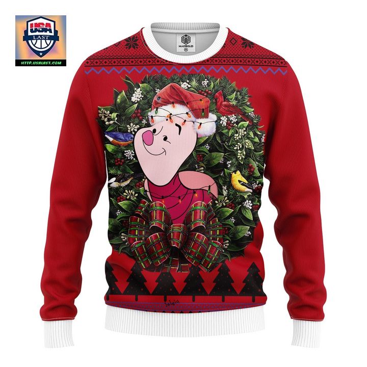 Piglet Winnie The Pooh Noel Mc Ugly Christmas Sweater Thanksgiving Gift