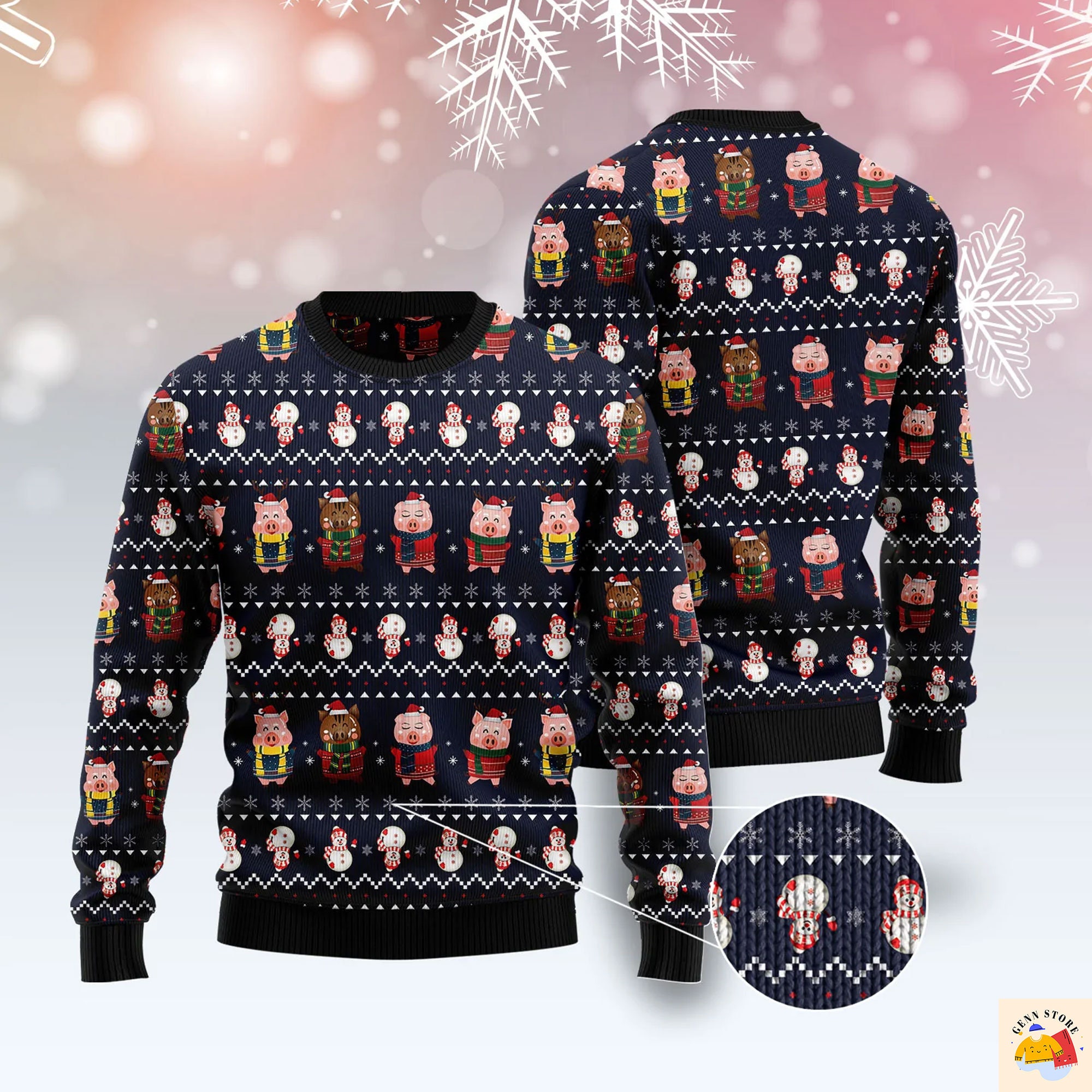 Pigs Cute Ugly Christmas Sweater