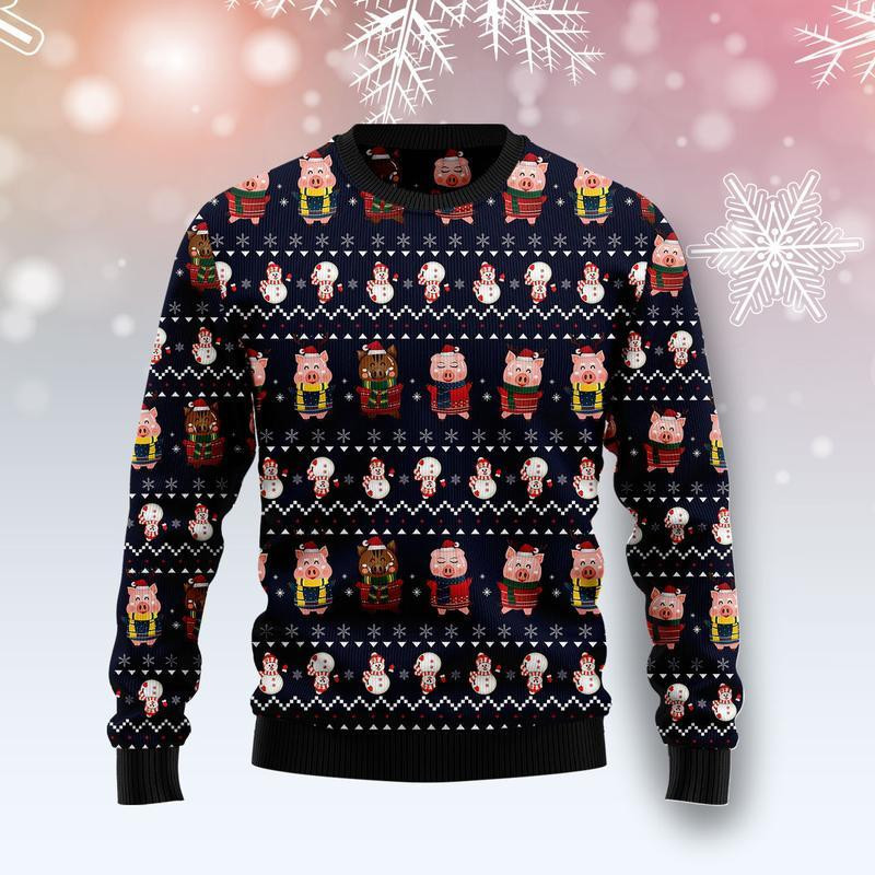 Pigs Cute Ugly Christmas Sweater, Perfect Holiday Gift