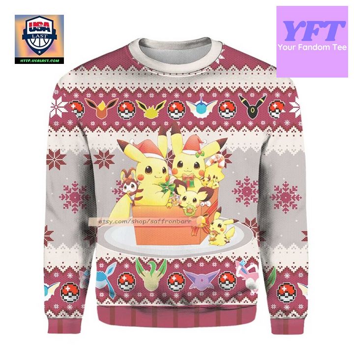 Pikachu Believe Funny Pikachu All Over Print 3d Ugly Christmas Sweater