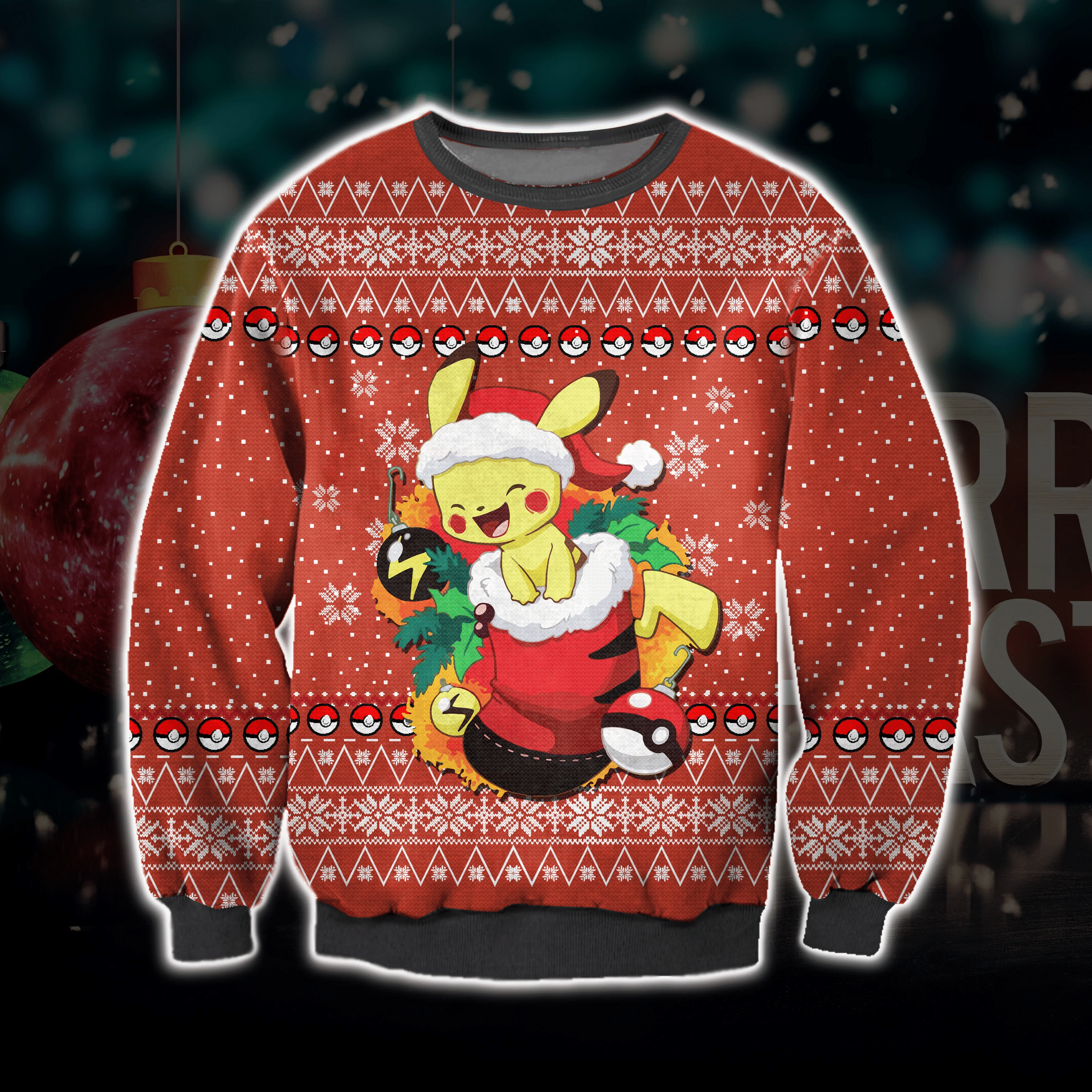 Pikachu Ugly Christmas Sweater
