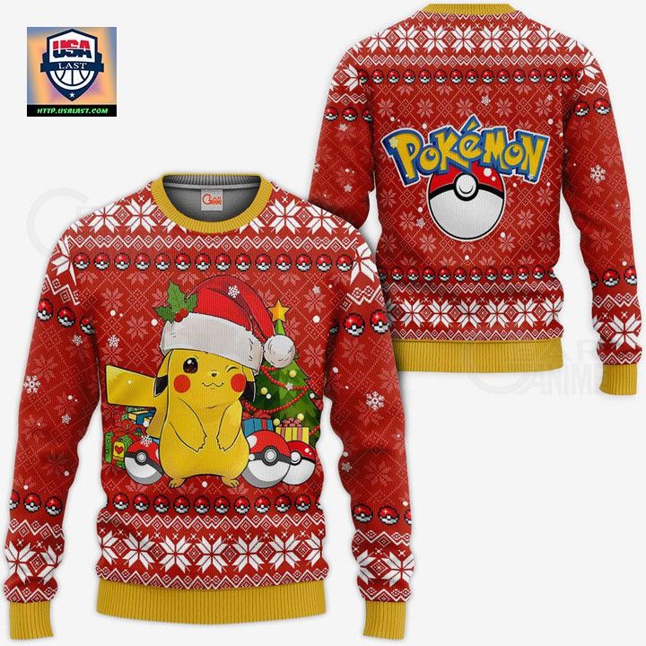 Pikachu Ugly Christmas Sweater Pokemon Anime Xmas Gift