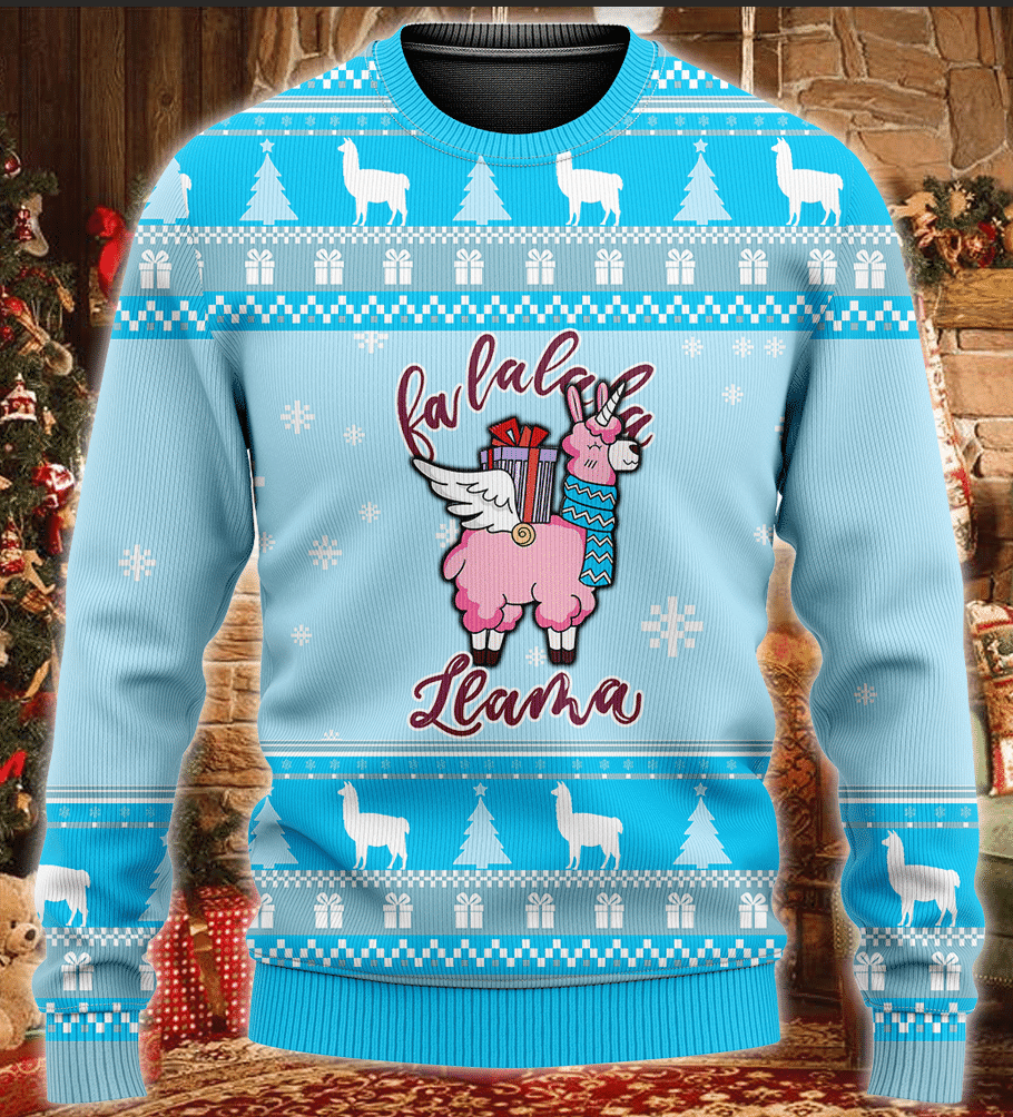 Pink Llama Ugly Christmas Sweater, Perfect Holiday Gift