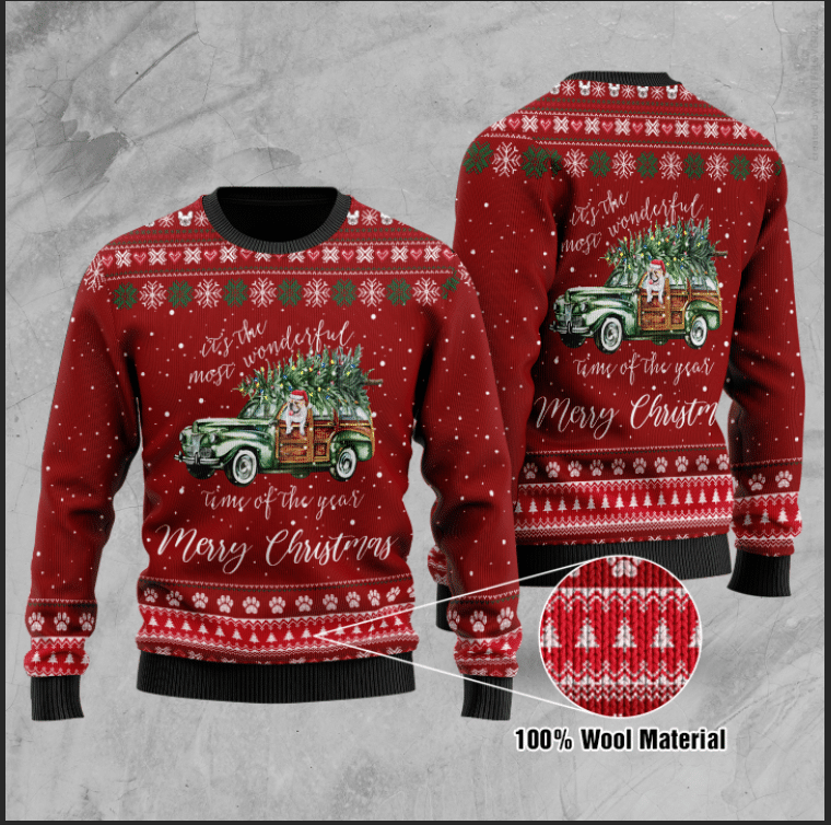 Pitbull - Its The Most Wonderful Time Ugly Christmas Sweater