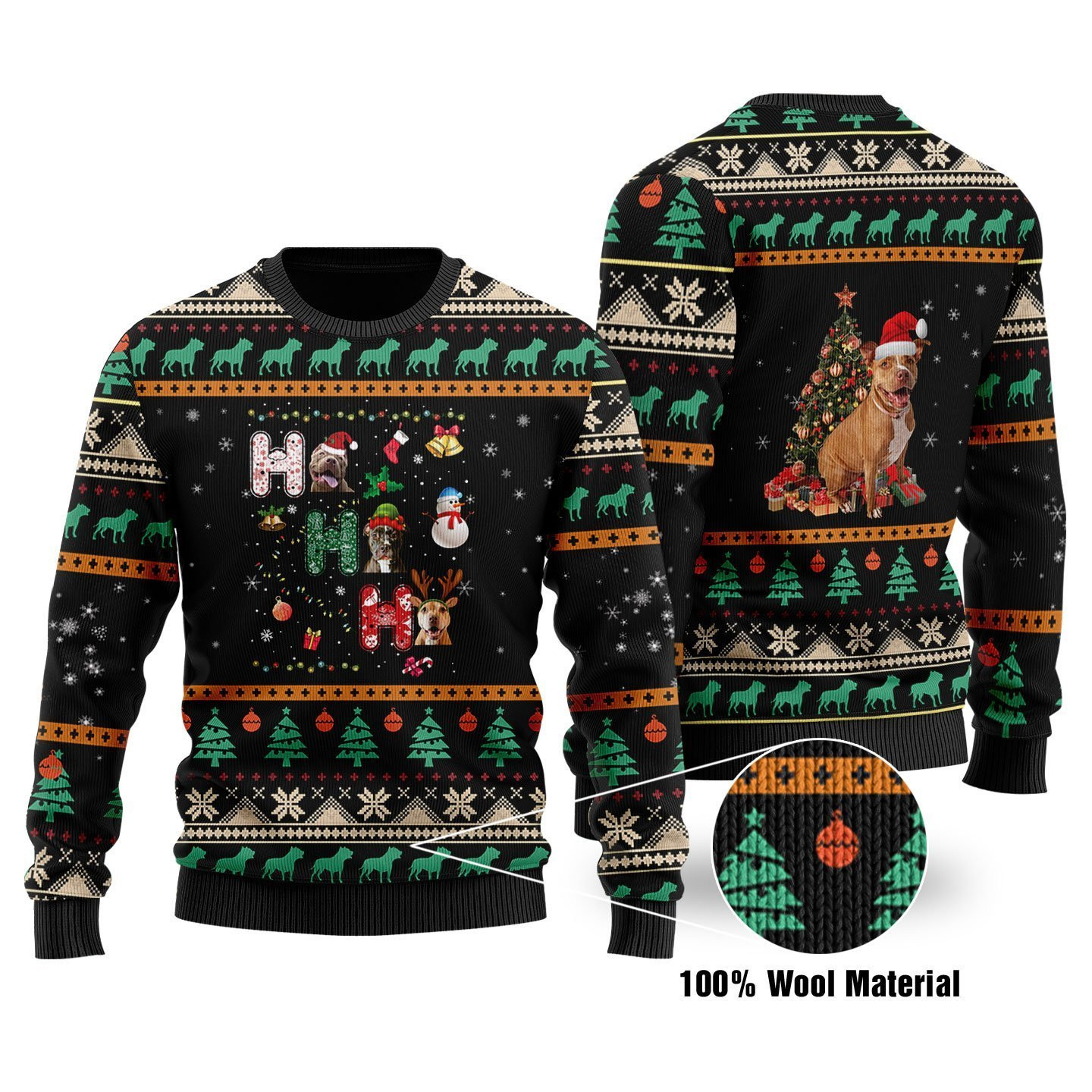 Pitbull Ugly Christmas Sweater