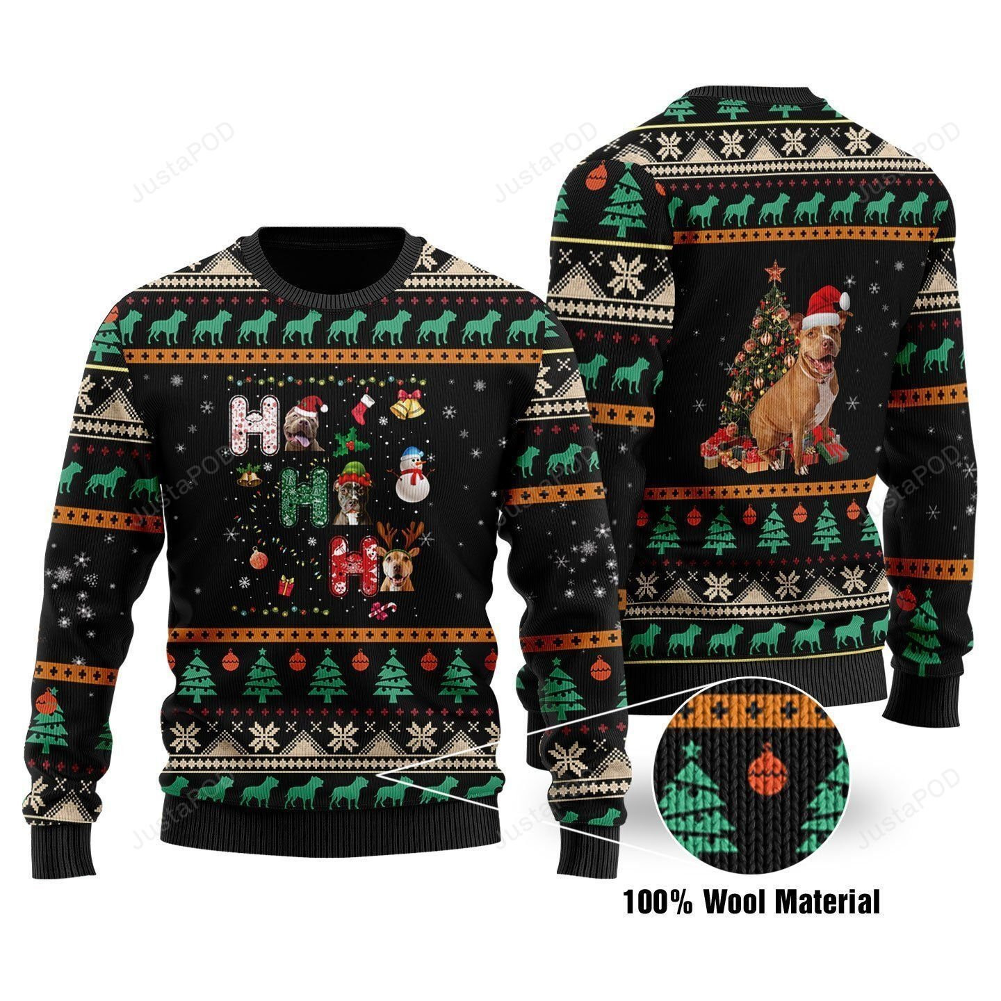 Pitbull Ugly Christmas Sweater, Perfect Holiday Gift
