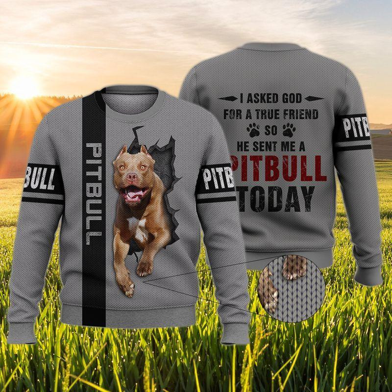 Pitbull Ugly Christmas Sweater, Perfect Holiday Gift