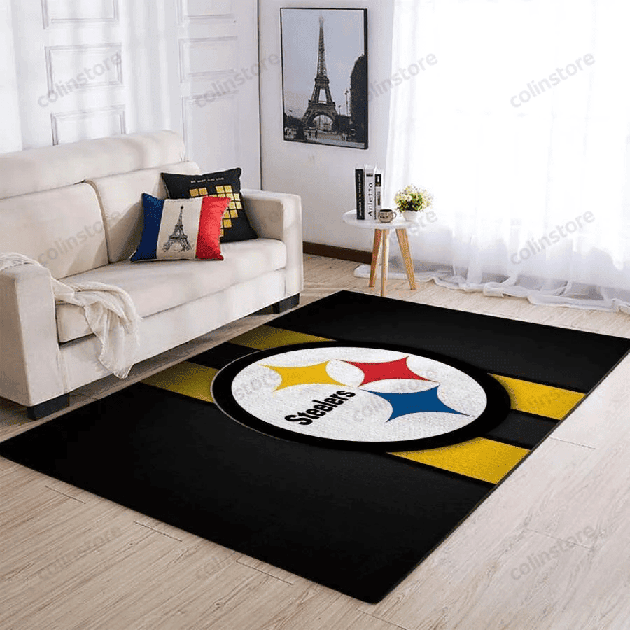 Pittburg Steelers 3D Rectangle Area Rug – Full Print Carpet For Living Room & Bedroom Home Decor