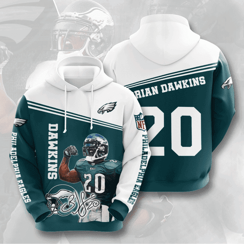 PITTSBURGH EAGLES Brian Dawkins 3D All Over Print Hoodie & Zip Hoodie