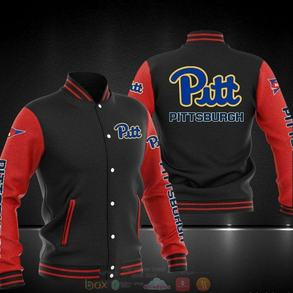 Pittsburgh Panthers Black Red Varsity Baseball Jacket for Men & Women | NCAA Team Fan Gift