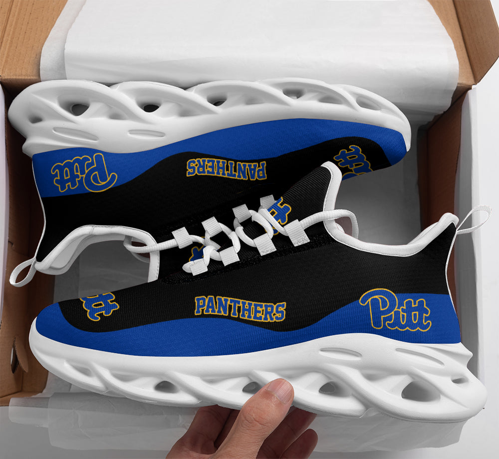 Pittsburgh Panthers Max Soul Shoes Sneakers for Men And Women – NFL Football Fan Shoes, Team Sneakers