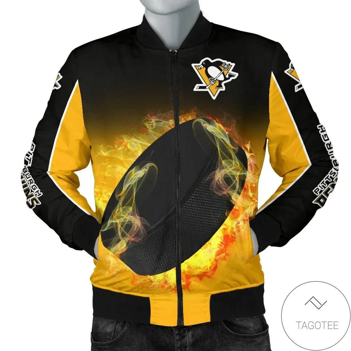 Pittsburgh Penguins Bomber Jacket | NHL Team Jacket for Men & Women | Hockey Fan Gift