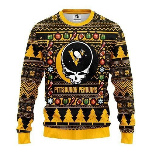 Pittsburgh Penguins Grateful Dead For Unisex Ugly Christmas Sweater,