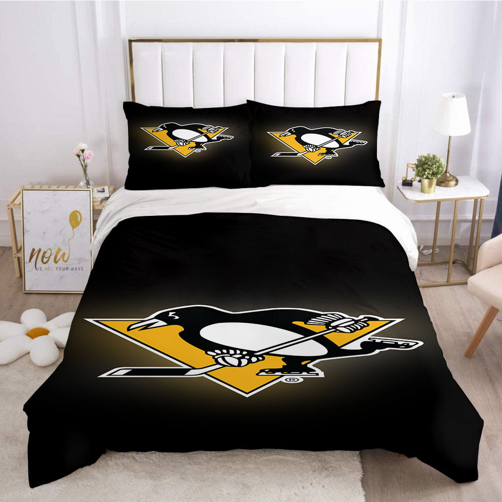 Pittsburgh Penguins Hockey League  3D Printed Duvet Cover Quilt Cover Pillowcase Bedding Set Bed Linen Home Bedroom Decor
