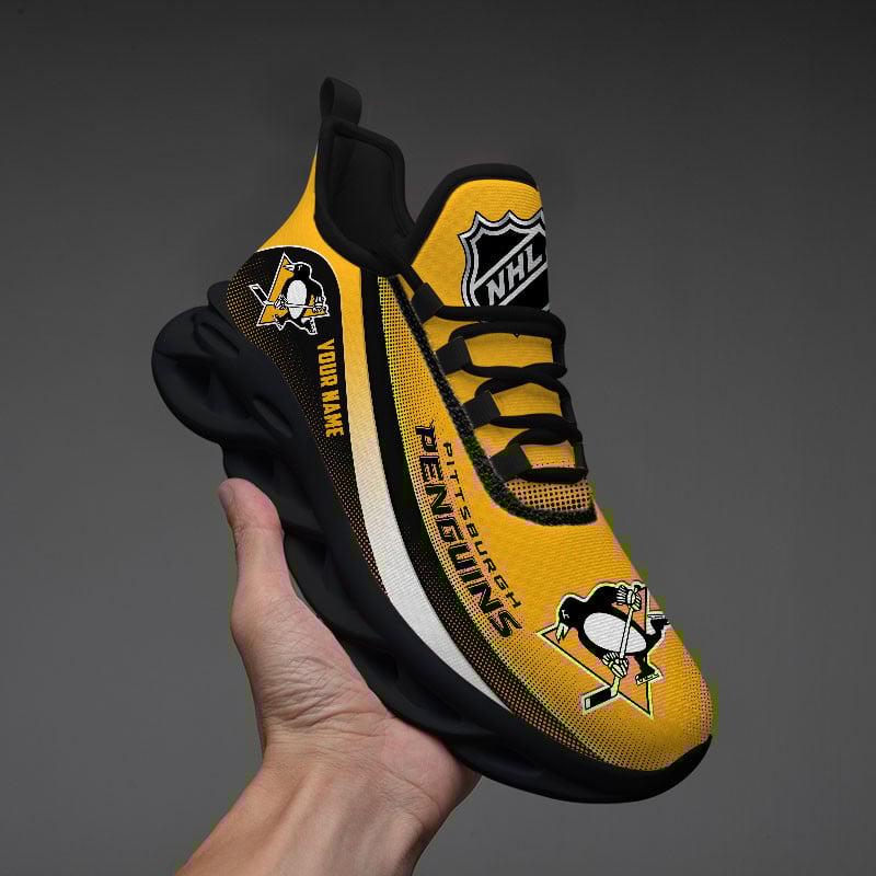 Pittsburgh Penguins Max Soul Shoes Sneakers for Men And Women – NHL Hockey Fan Shoes, Team Sneakers - Image 4