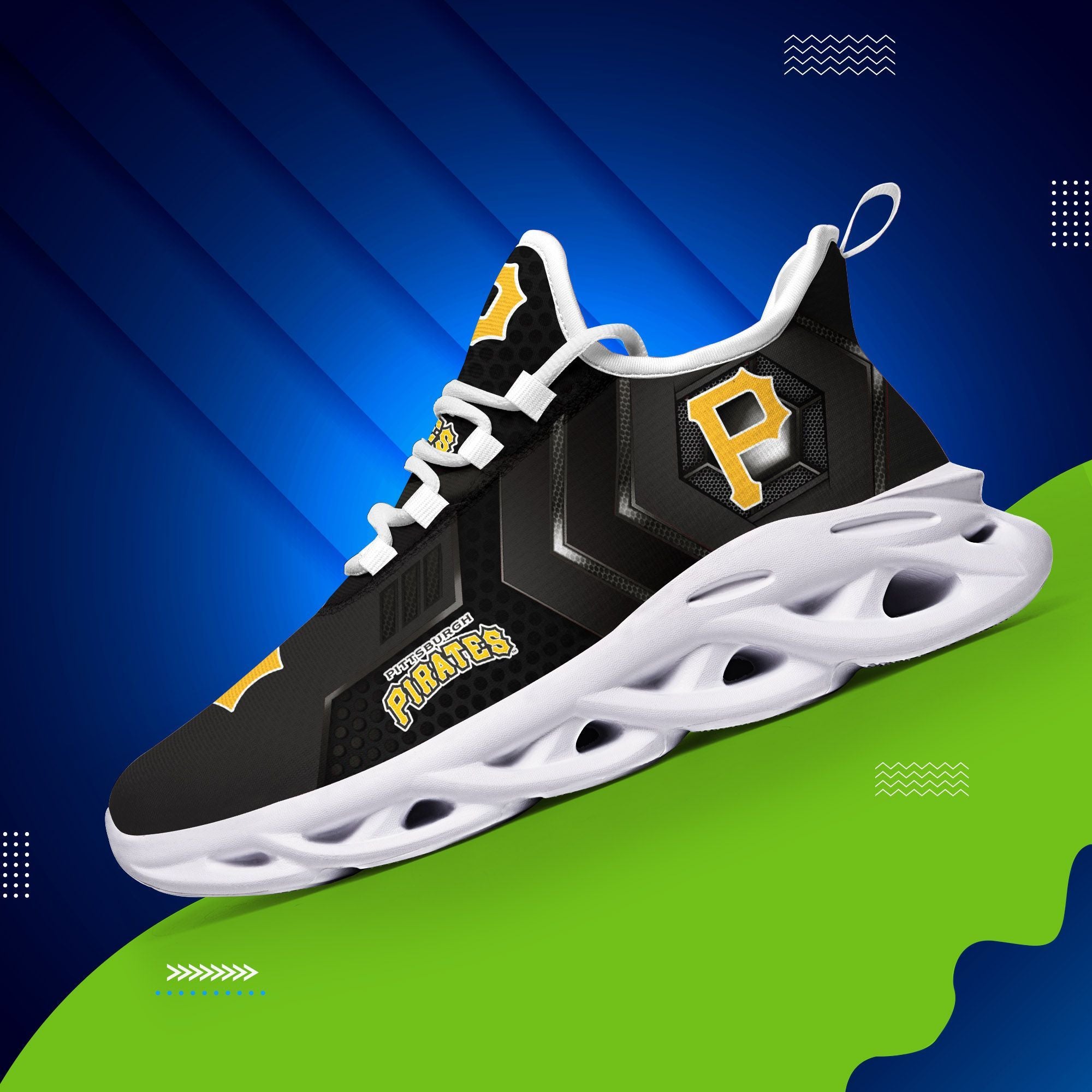 Pittsburgh Pirates Max Soul Shoes Sneakers for Men And Women – MLB Baseball Fan Shoes, Team Sneakers - Image 5