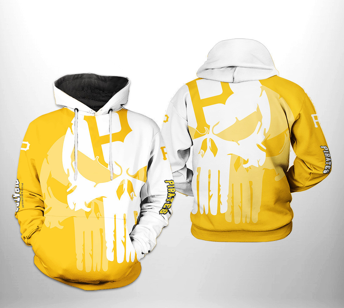 Pittsburgh Pirates MLB Team Skull 3D All Over Print Hoodie & Zip Hoodie