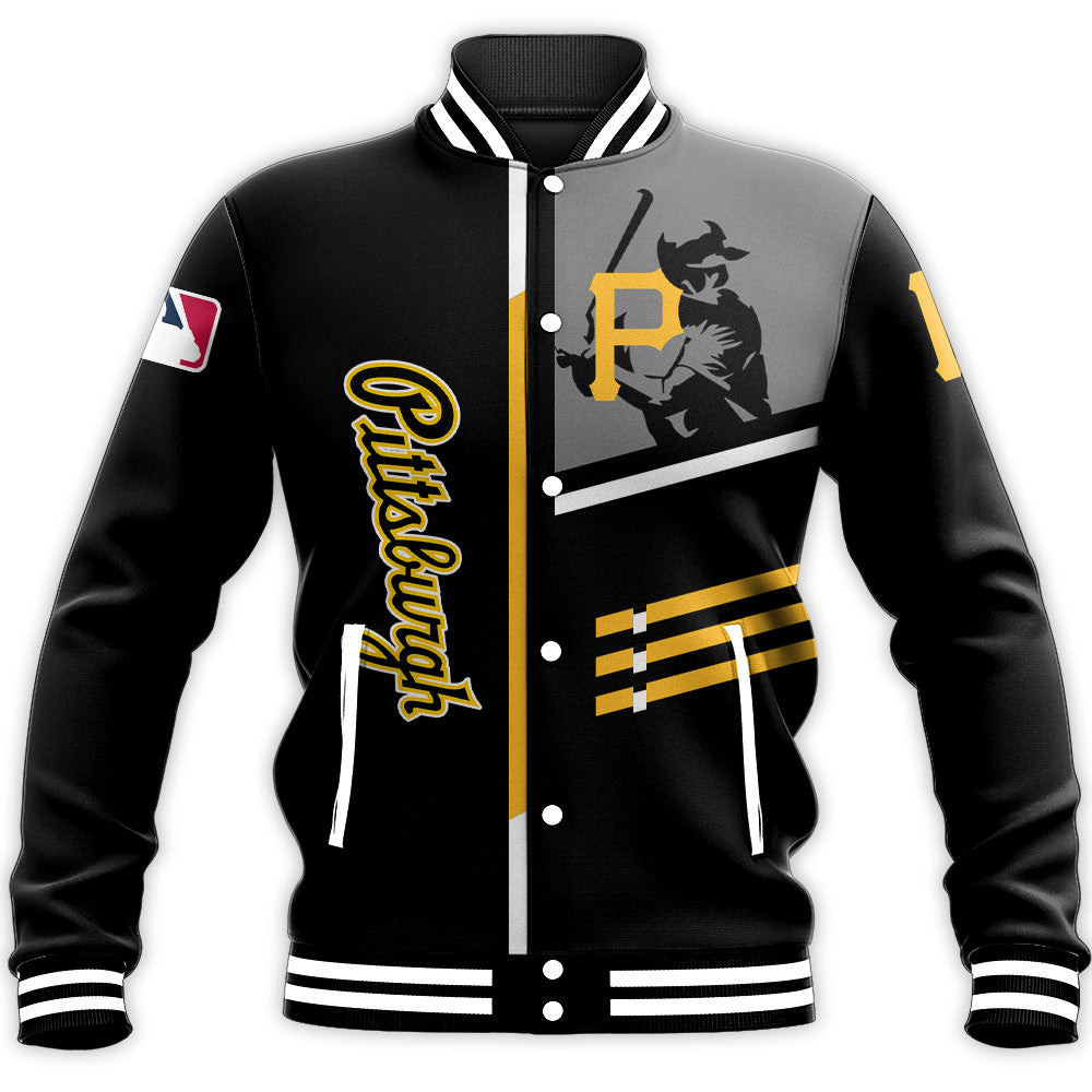 Pittsburgh Pirates Personalized Name Number Varsity Baseball Jacket for Men & Women | MLB Team Fan Gift