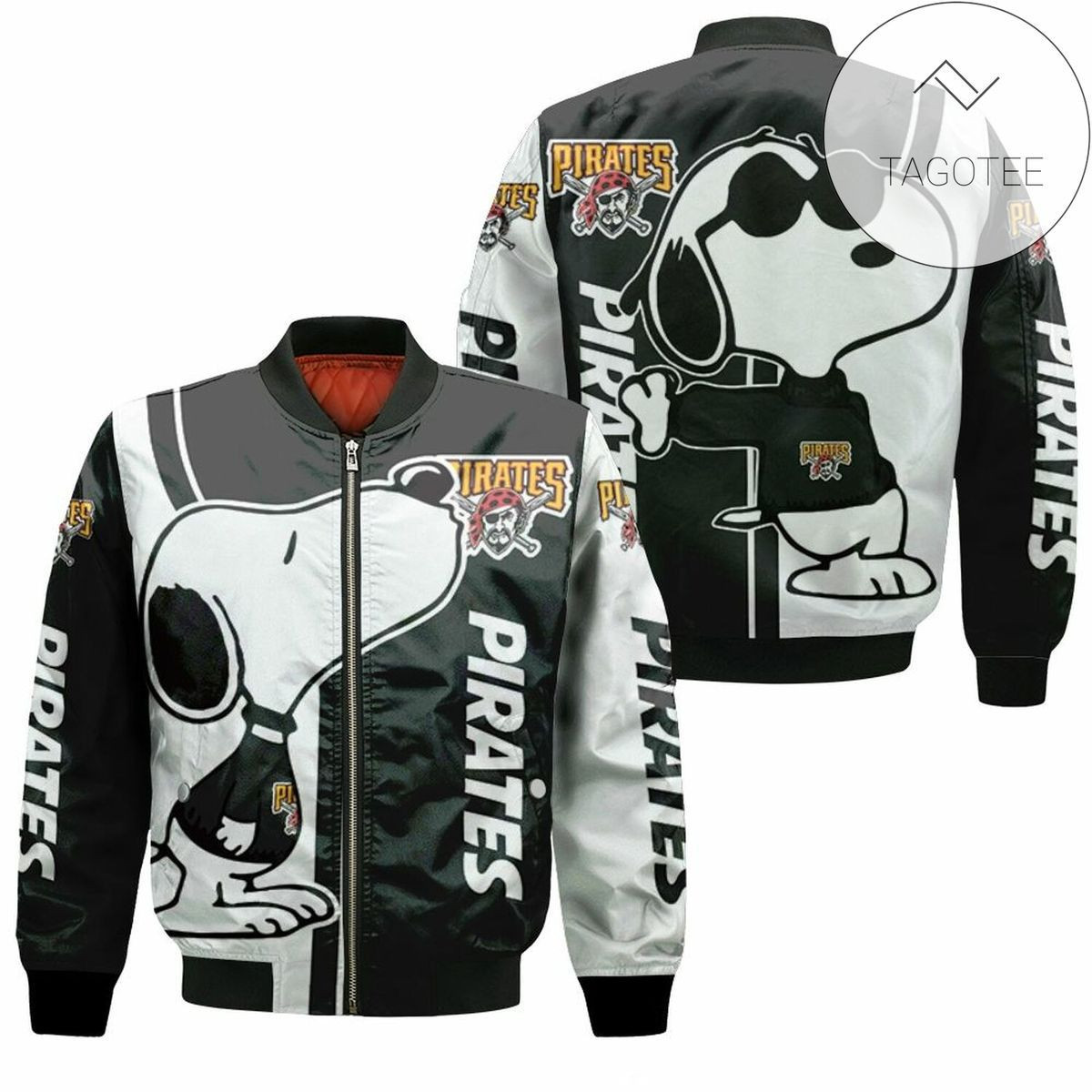 Pittsburgh Pirates Snoopy Lover Bomber Jacket | MLB Team Jacket for Men & Women | Baseball Fan Gift