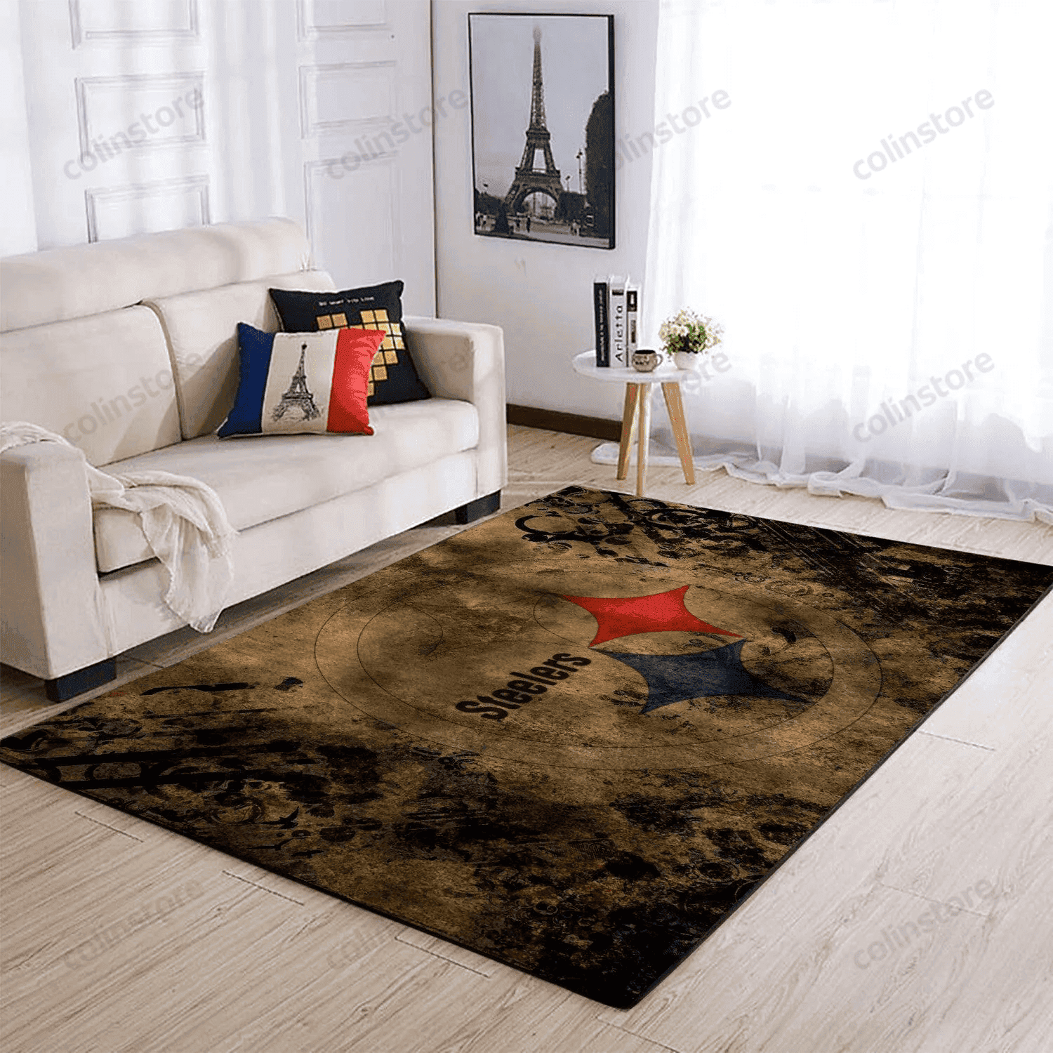 Pittsburgh Steelers 3D Rectangle Area Rug – Full Print Carpet For Living Room & Bedroom Home Decor