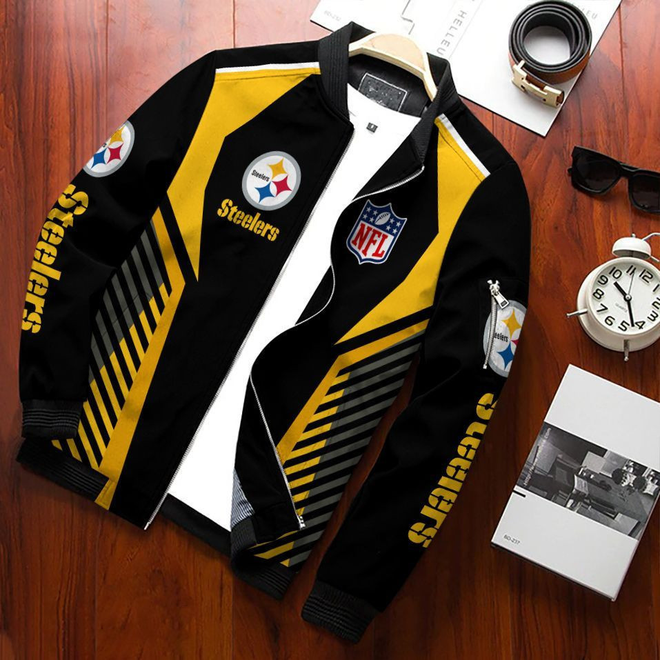 Pittsburgh Steelers Bomber Jacket | NFL Team Jacket for Men & Women | Football Fan Gift