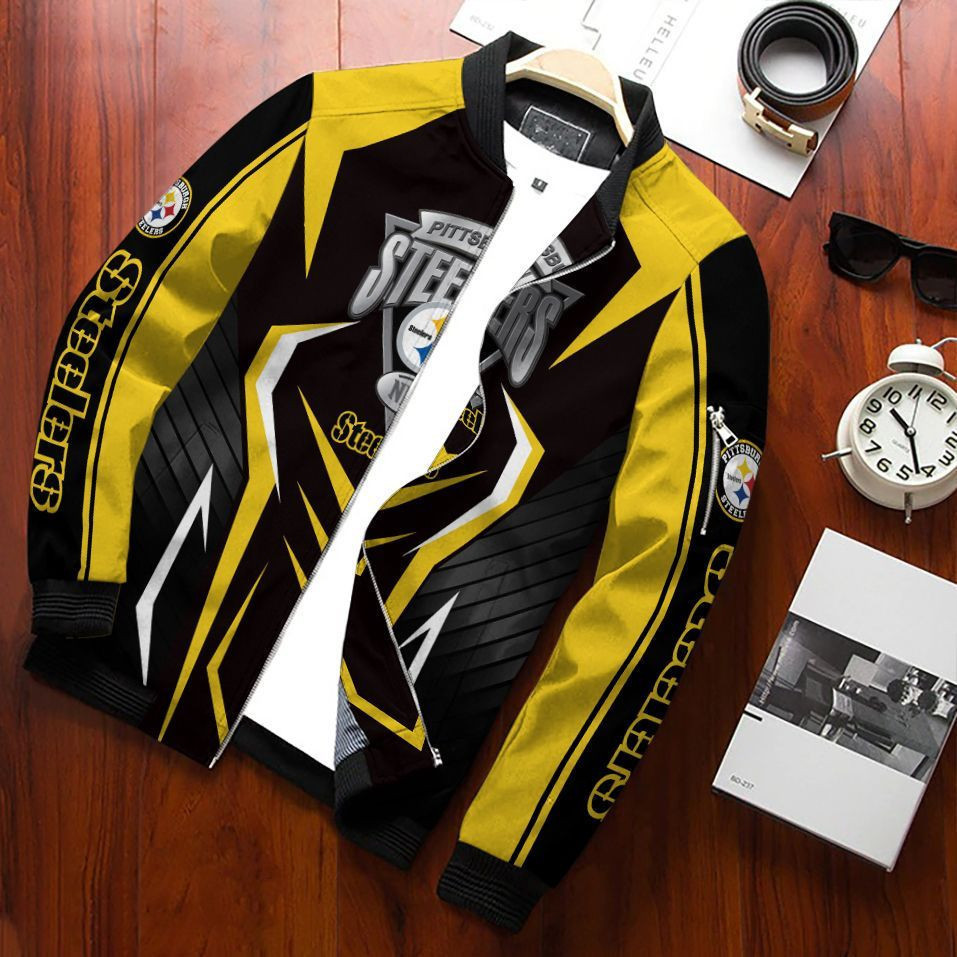 Pittsburgh Steelers Bomber Jacket | NFL Team Jacket for Men & Women | Football Fan Gift