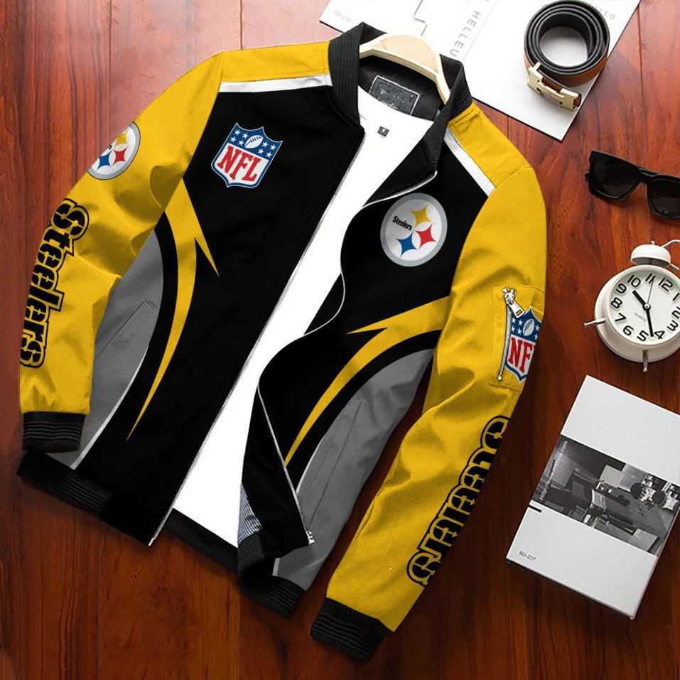 Pittsburgh Steelers Bomber Jacket | NFL Team Jacket for Men & Women | Football Fan Gift
