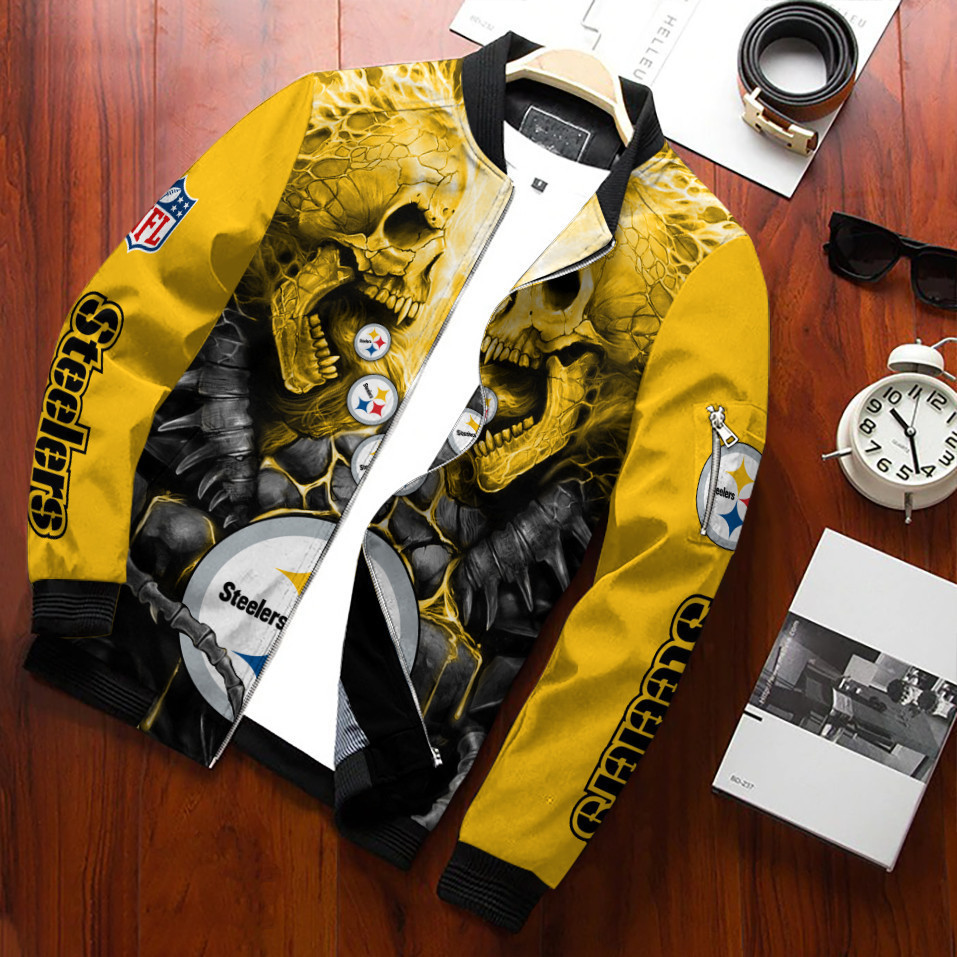 Pittsburgh Steelers Bomber Jacket | NFL Team Jacket for Men & Women | Football Fan Gift