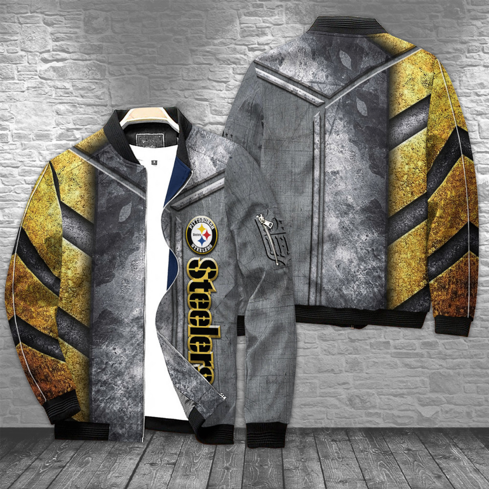 Pittsburgh Steelers Bomber Jacket | NFL Team Jacket for Men & Women | Football Fan Gift