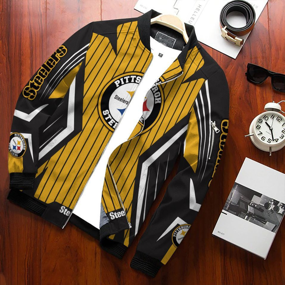 Pittsburgh Steelers Bomber Jacket | NFL Team Jacket for Men & Women | Football Fan Gift