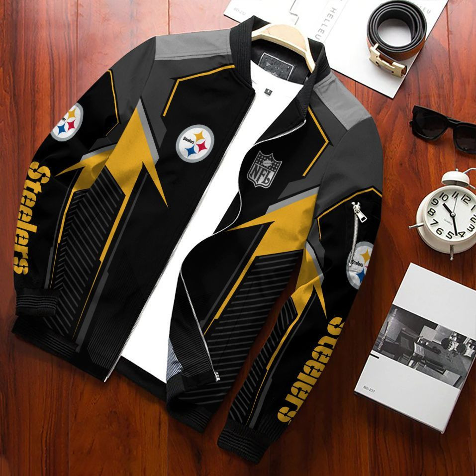 Pittsburgh Steelers Bomber Jacket | NFL Team Jacket for Men & Women | Football Fan Gift