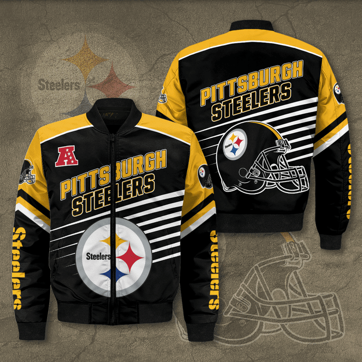 Pittsburgh Steelers Bomber Jacket | NFL Team Jacket for Men & Women | Football Fan Gift