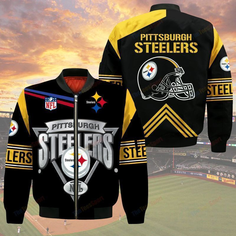 Pittsburgh Steelers Bomber Jacket | NFL Team Jacket for Men & Women | Football Fan Gift