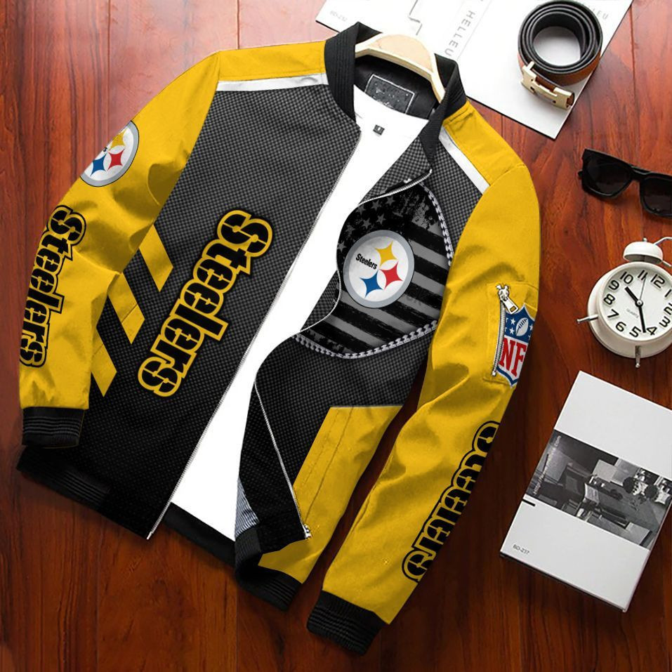 Pittsburgh Steelers Bomber Jacket | NFL Team Jacket for Men & Women | Football Fan Gift