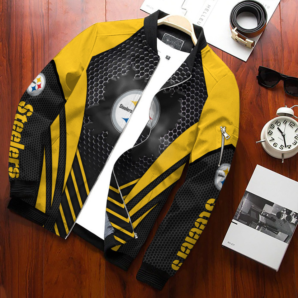Pittsburgh Steelers Bomber Jacket | NFL Team Jacket for Men & Women | Football Fan Gift
