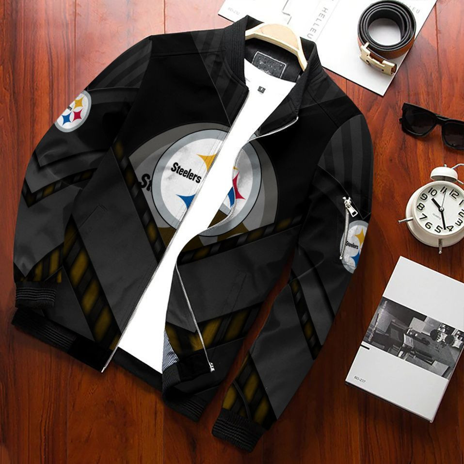 Pittsburgh Steelers Bomber Jacket | NFL Team Jacket for Men & Women | Football Fan Gift
