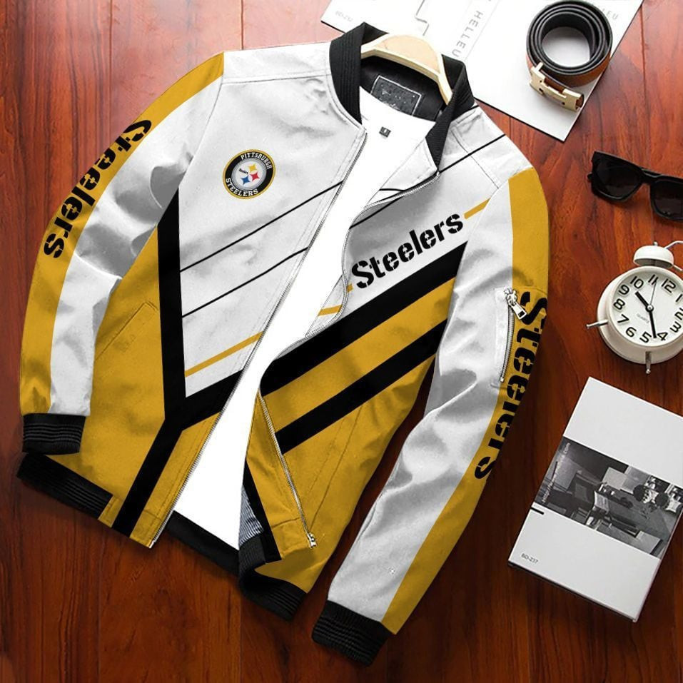 Pittsburgh Steelers Bomber Jacket | NFL Team Jacket for Men & Women | Football Fan Gift