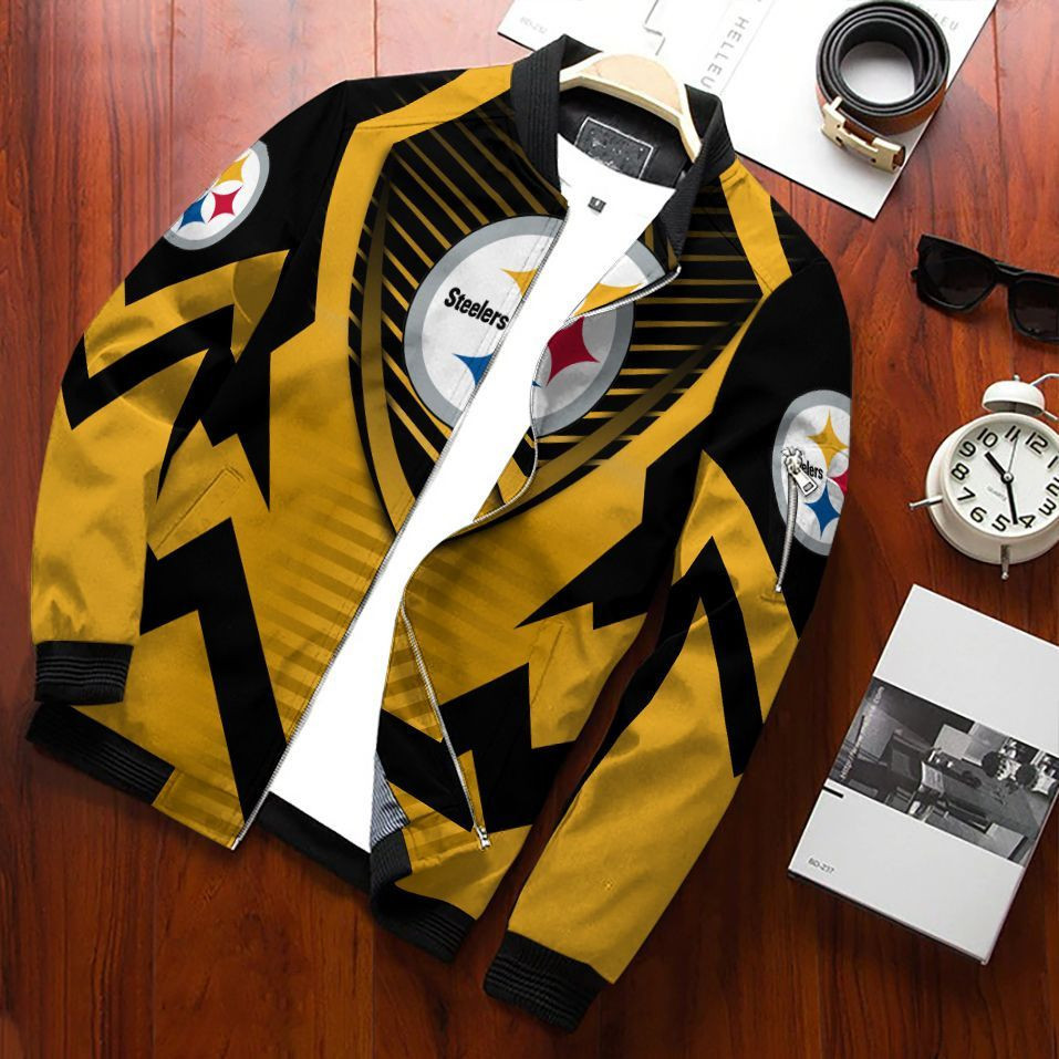 Pittsburgh Steelers Bomber Jacket | NFL Team Jacket for Men & Women | Football Fan Gift